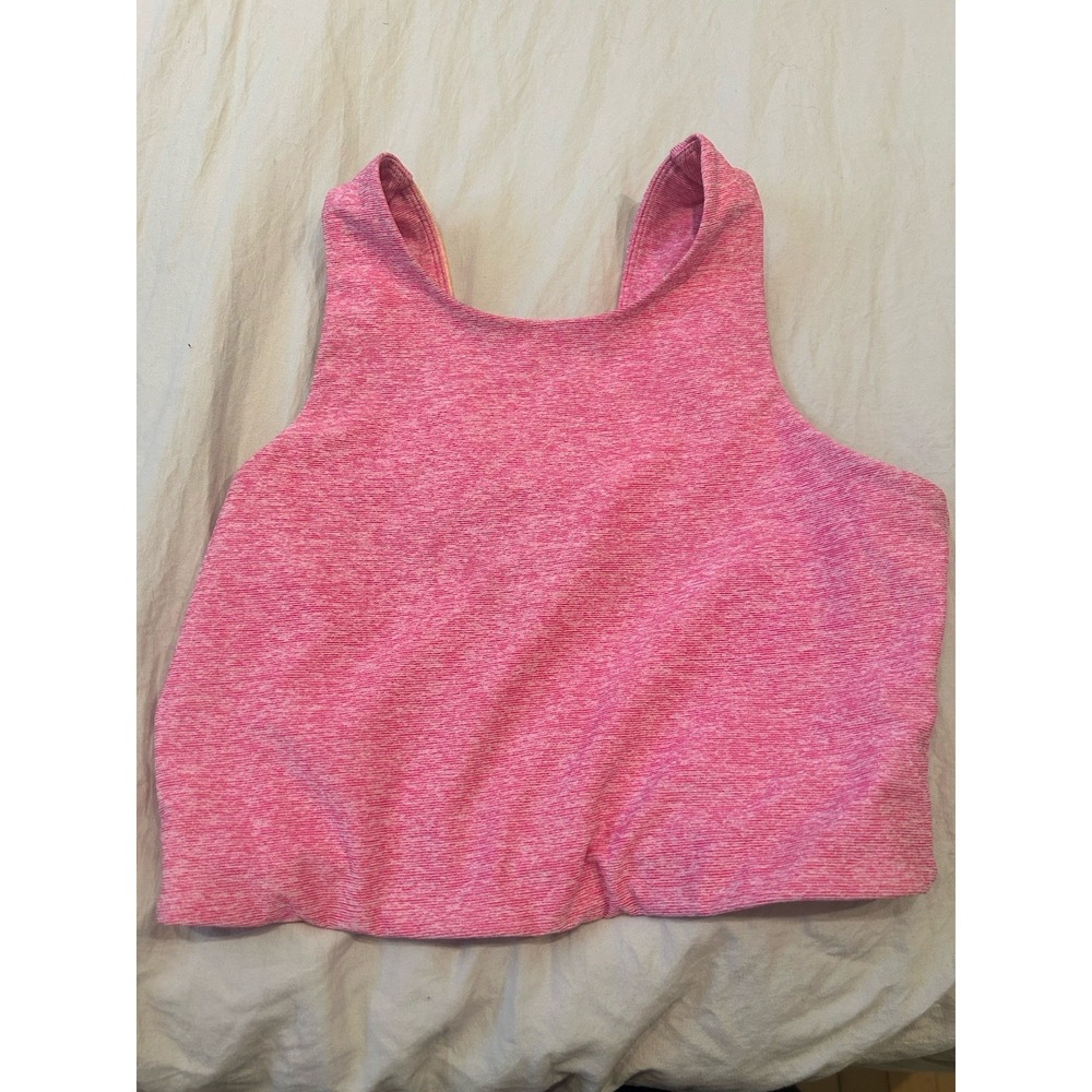 Outdoor Voices Venus Crop Top Bra, Size S, Rose / Clay / Flamingo Pink
